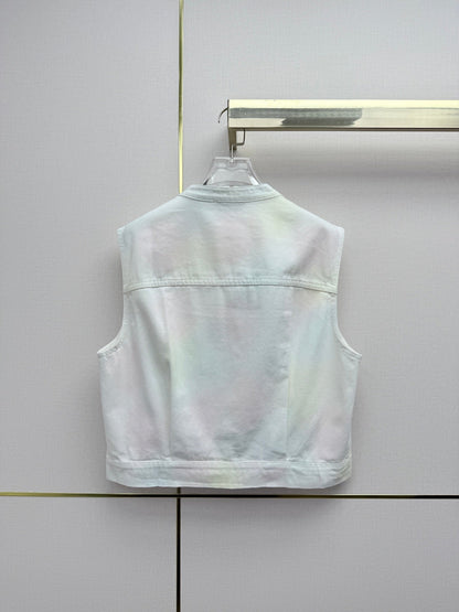 Chanel 2026 Denim Vest Jacket White Cotton 317920