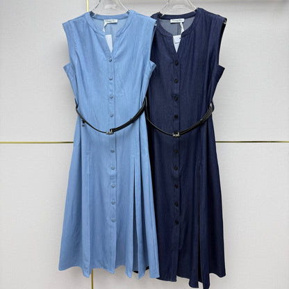 Dior 2026 V-Neck Dress Demin 396880