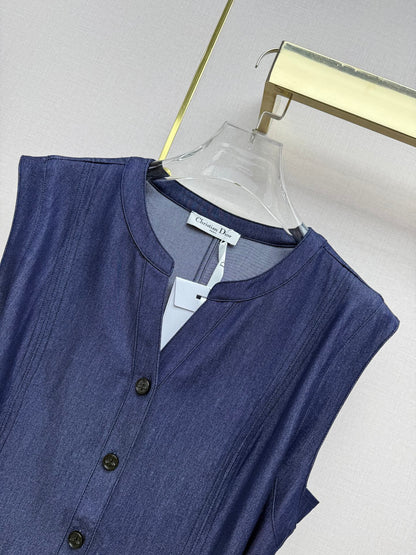 Dior 2026 V-Neck Dress Demin 396880