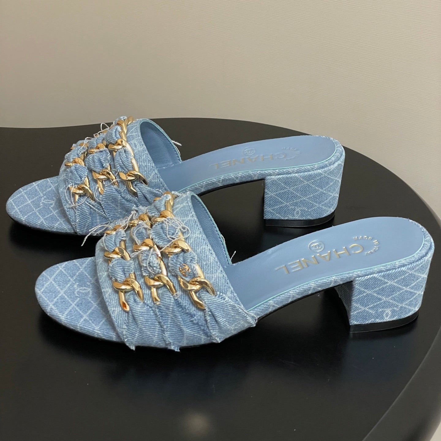 CC 25 Denim Mule Blue Sheepskin 364717