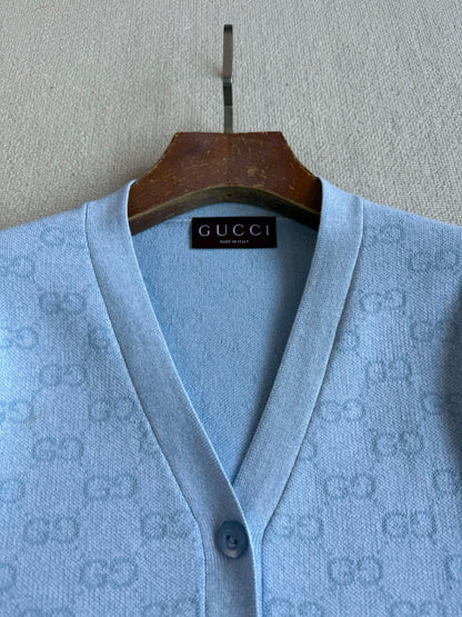 GG 25 Cardigan Blue Wool 0032