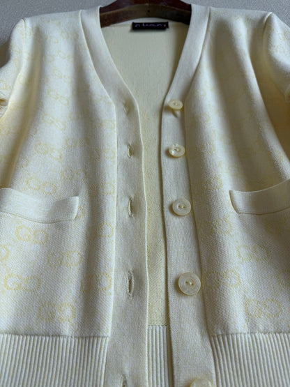 GG 25 Cardigan Light Yellow Wool 0031