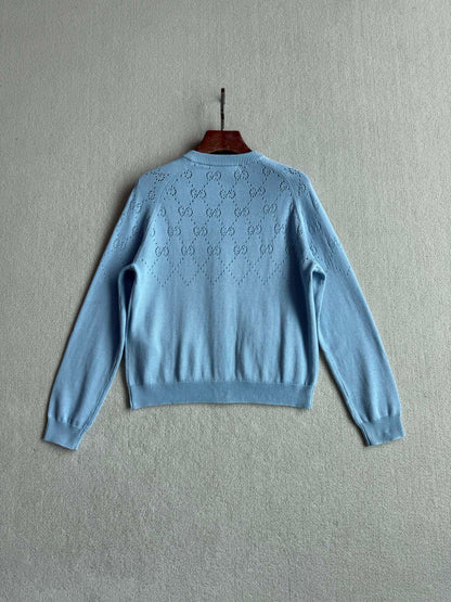 GG 25 Thin Cardigan Blue Cashmere 0028