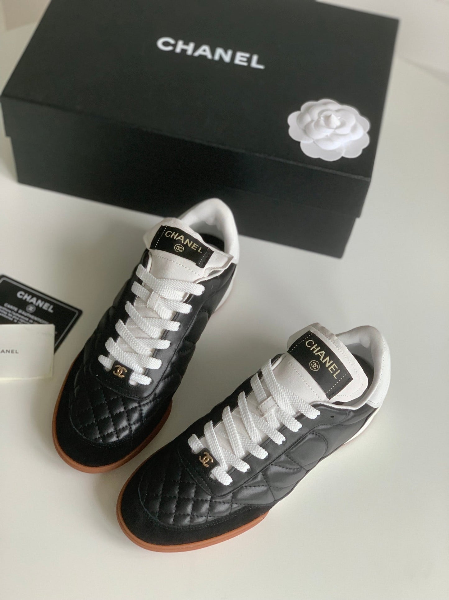 CC Sneaker In Black Lambskin Quilted 143546