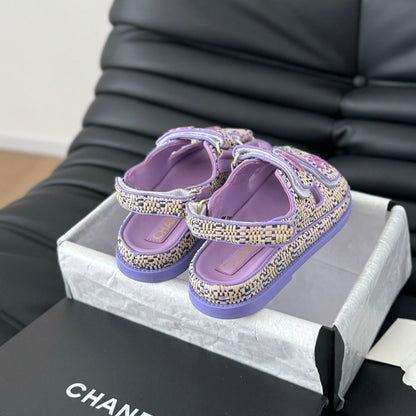Dad Sandals Sheepskin  Heather Purple