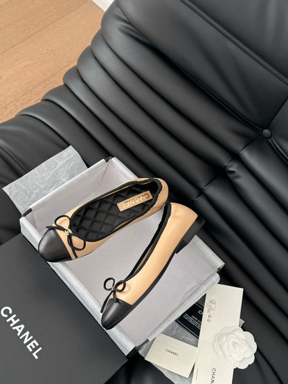 CC Ballet Flats In Beige Lambskin 143538