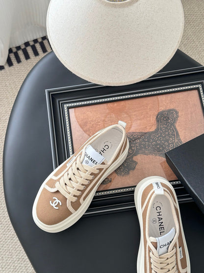 CC 25 Logo Printed Sneaker Brown Fabric Original 305313