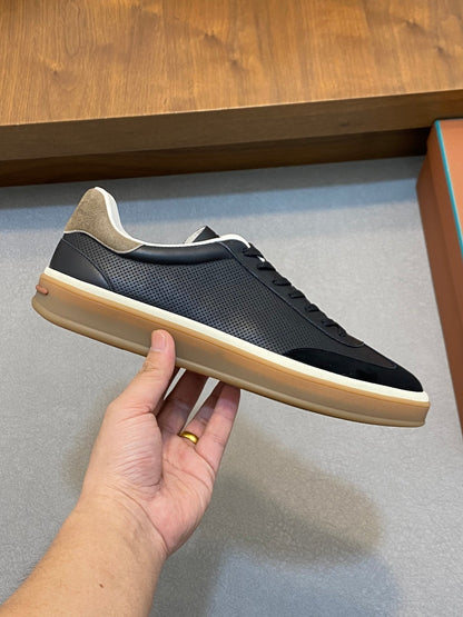 LP 360 TENNIS WALK SNEAKERS BLACK MESH CALFSKIN