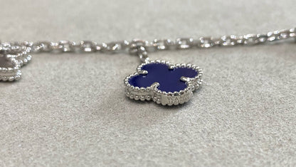 VCA Lucky Limited Four-Flower Sliver Bracelet