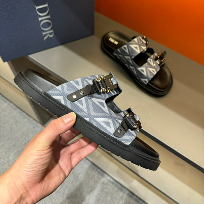 CD DOUBLE H-TOWN SANDAL ANCHOR CALFSKIN