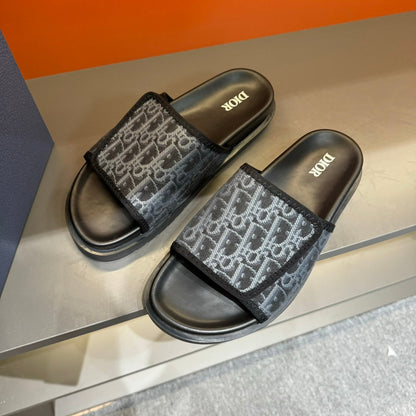 CD VELCRO STRAP SLIPPER LEAD COLOR JACQUARD