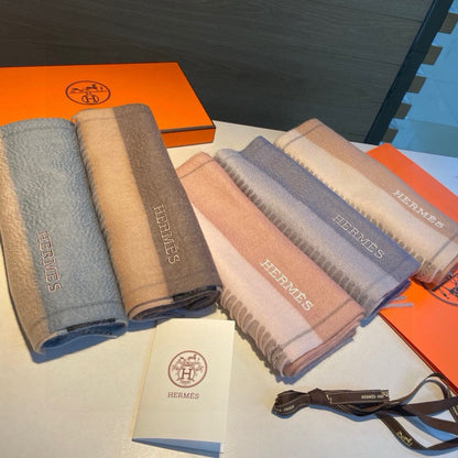 Scarf 180 CM In Grey Blue Mix Grey White Cashmere  398201