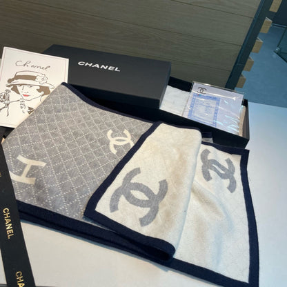 CC Scarf 180 CM In Grey Mix White Cashmere 419873