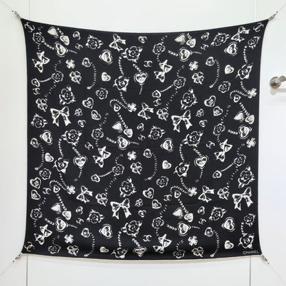 CC 25  Scarf 140CM Black Cashmere 293088