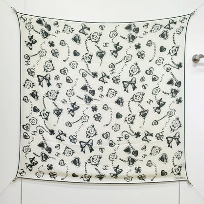 CC 25  Scarf 140CM White Cashmere 293089
