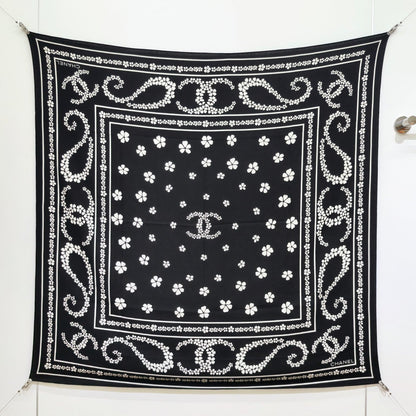 CC 25  Scarf 140CM Black Cashmere 293090
