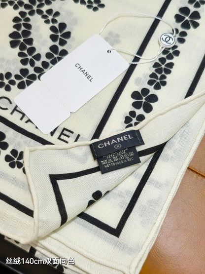 CC 25  Scarf 140CM White Cashmere 293091
