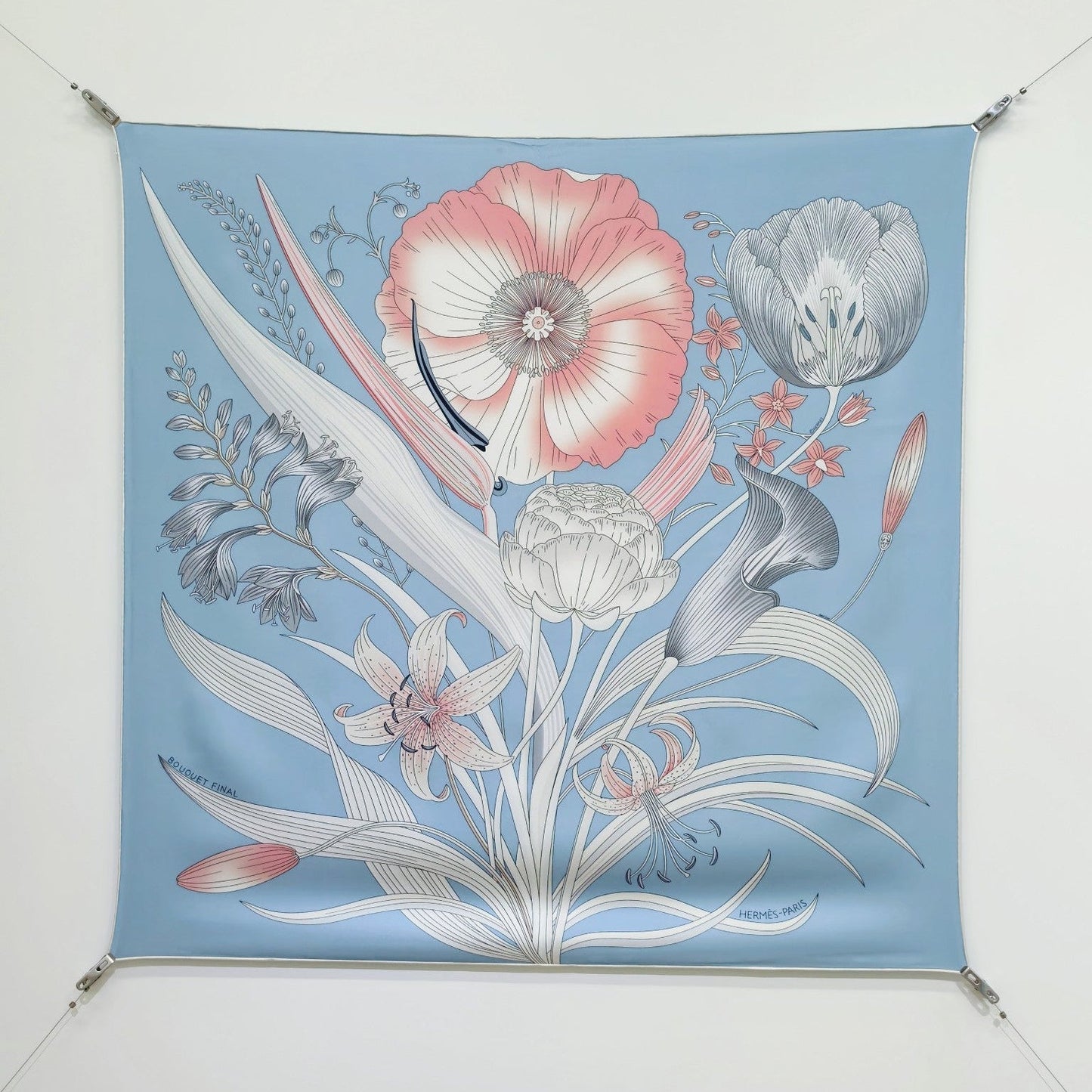 HM Eternal Bouquet 90 CM Light Blue Colorful Cashmere and Silk 293074
