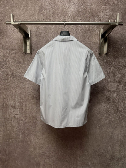 GC 2026 Men's Short-Sleeve Shirt White Blue Cotton  643456