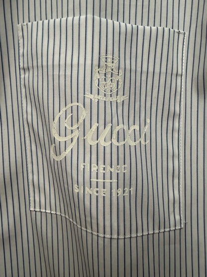 GC 2026 Men's Short-Sleeve Shirt White Blue Cotton  643456