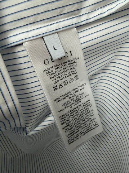 GC 2026 Men's Short-Sleeve Shirt White Blue Cotton  643456