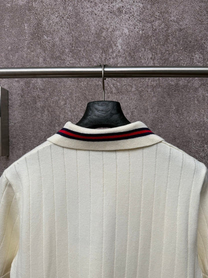 GC 2026 Men's Short-Sleeve Sweater Ivory Knitted Wool 643487