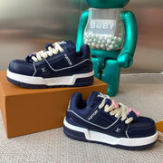 LV Trainer Maxi Sneaker Blue Charcoal Calfskin