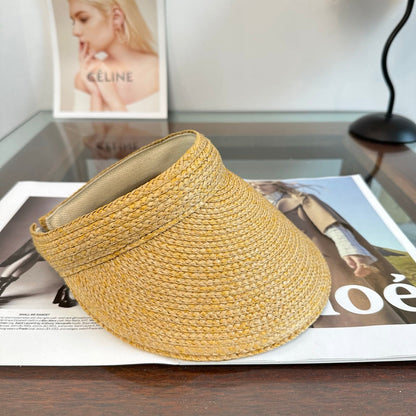 Chanel Visor Hat Raffia 343482