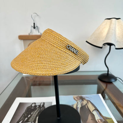 Chanel Visor Hat Raffia 343482