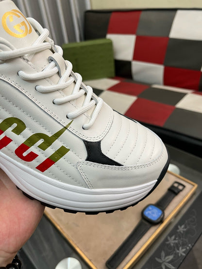 GG Men's Sneaker White Cowhide 529927