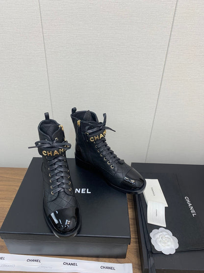 CC Short Boots Black Cowhided