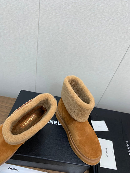 CC Ankle Boots Brown Yellow Suede