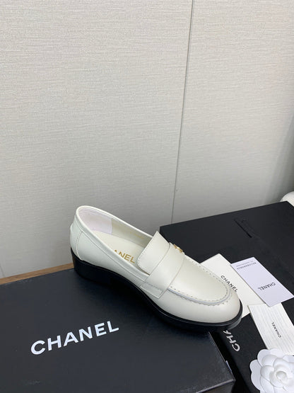 CC Loafers 25mm White Lambskin
