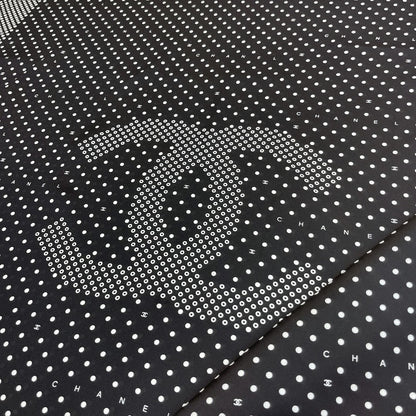 CC Square Scarf 90 CM In Black White Polka Dot  288719