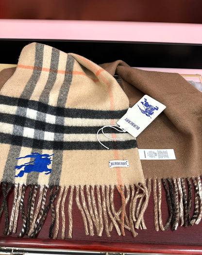 BBR Double-Sided Scarf 160CM Beige Cashmere 292959
