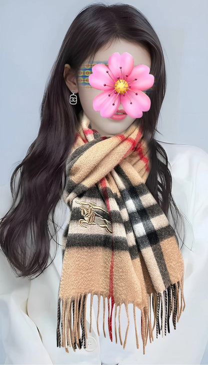 BBR Double-Sided Scarf 180CM Beige Cashmere 293003