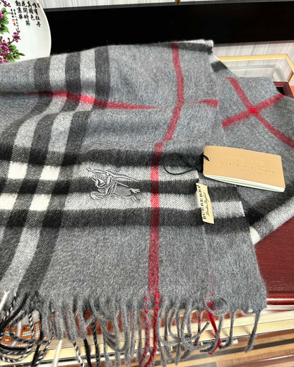 BBR Double-Sided Scarf 200CM Dark Gray Cashmere 293004