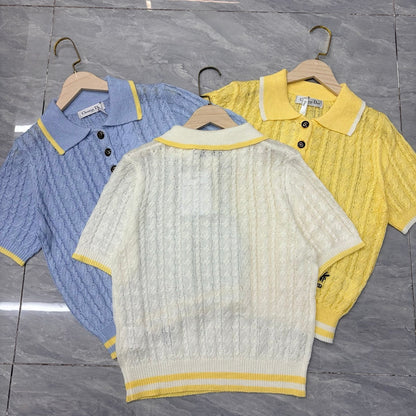 Dior 2026 Polo Collar Short-sleeved Shirt Cotton 341363