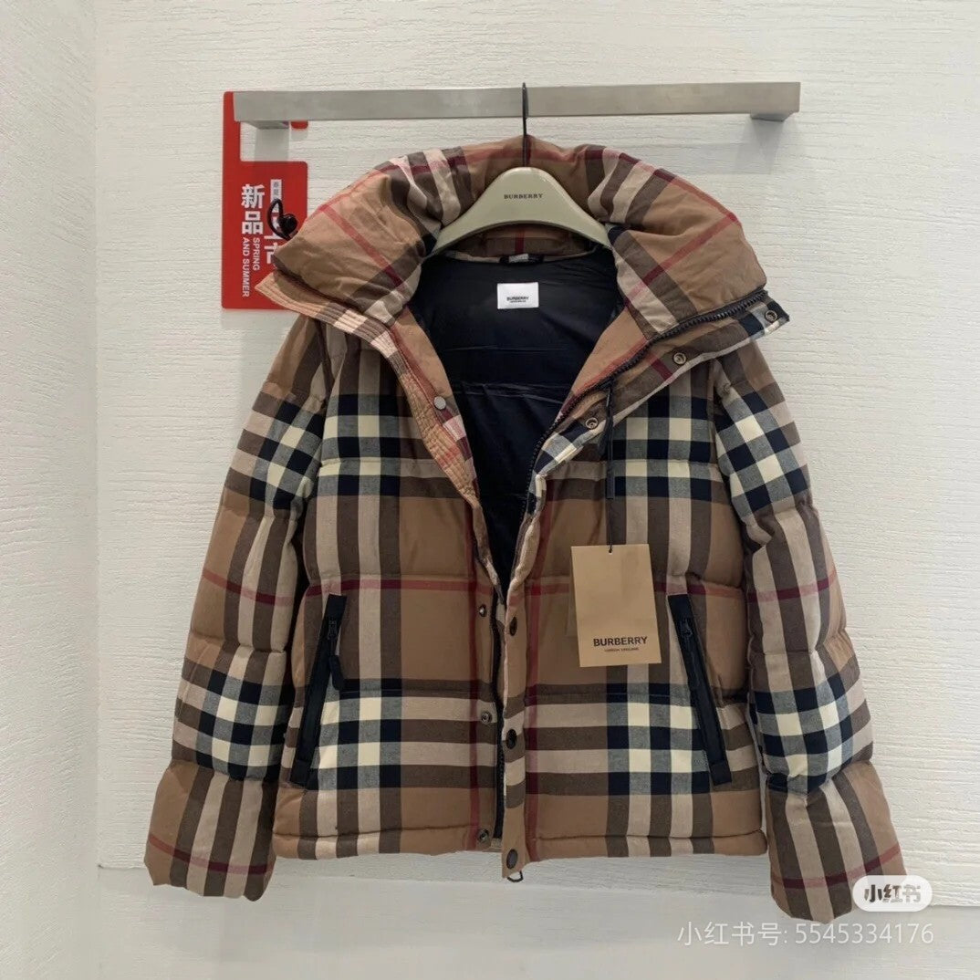 Bur 25 Down Jackets Brown Cotton 291393