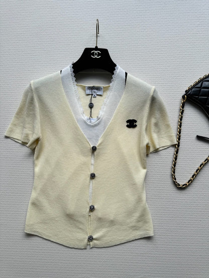 CC Knitted Top Yellow Wool