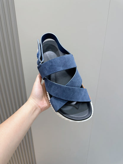 HM ELECTRIC SANDAL AEGEAN SUEDE AND CALFSKIN