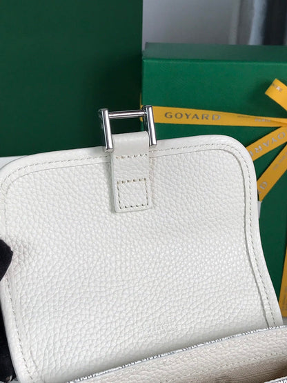 GRAND BLEU 16 IN WHITE GOYARDINE CANVAS AND LAMBSKIN