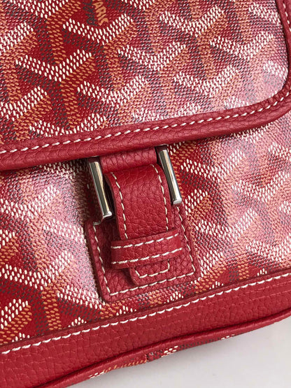 GRAND BLEU 16 IN CLASSIC RED GOYARDINE CANVAS AND LAMBSKIN