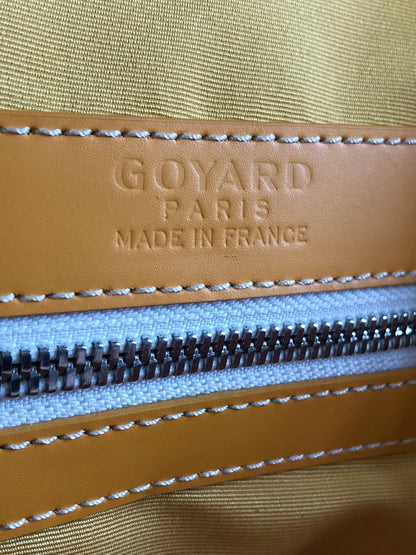 BOSTON 50 BAG IN YELLOW GOYARDINE CANVAS AND CALFSKIN TRIM