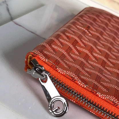 SÉNAT MGM POUCH 40 IN RED ORANGE GOYARDINE CANVAS