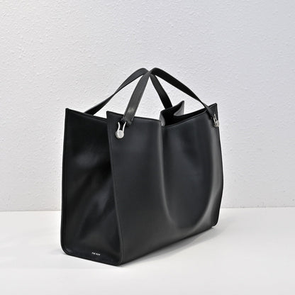 The Row Alexia Tote Bag 36cm Black Leather
