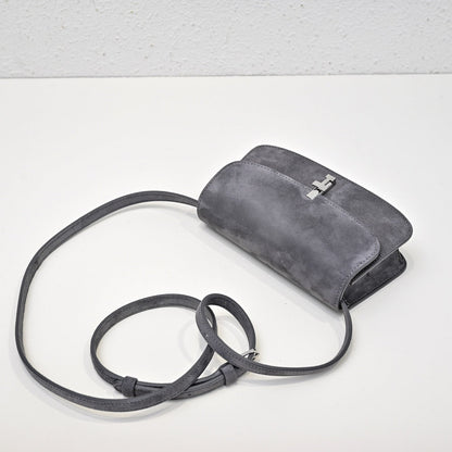The Row Sofia 19cm Dark Grey Suede