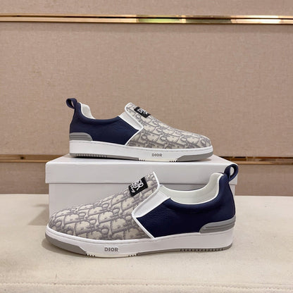 CD SOLAR SLIP-ON NAVY AND IVORY JACQUARD