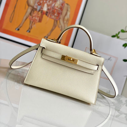 HM Mini Kelly 19cm Epsom Gold Hardware