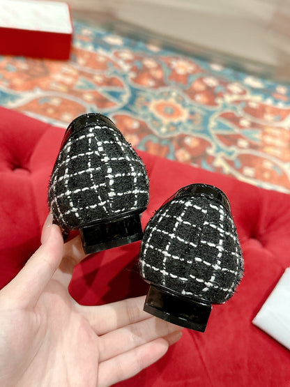 Viv Flats Shoe Black Original Custom Material 247133